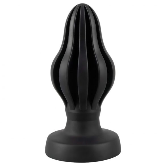 ANOS - rievots mīksts anālais dildo - 5cm (melns)