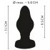 ANOS - rievots mīksts anālais dildo - 5cm (melns)