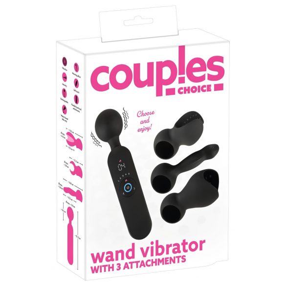 Pāriem izvēle - uzlādējams, sildošs masāžas vibrators (melns)