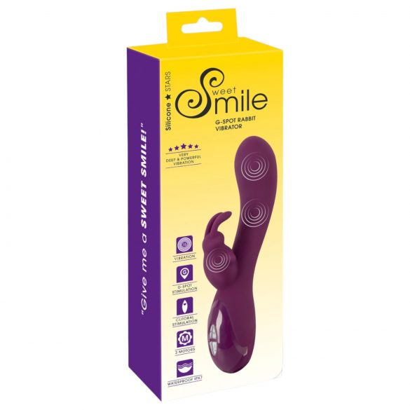 SMILE - akumulatora 3 motoru, klitora zari vibrators (violets)