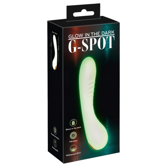 You2Toys Glow in the dark - spīdīgs G-punkta vibrators (balts)