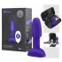 b-Vibe Rimming - rotējoša pērlīšu anālais vibrators (violets)