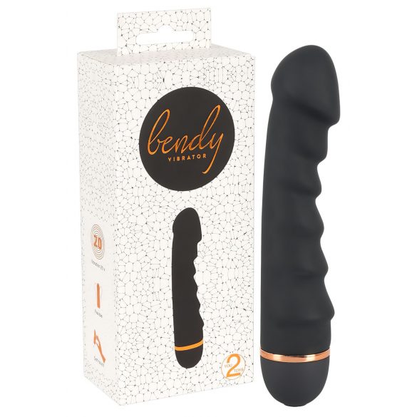 You2Toys - Bendy Ripple - rievotais vibrators (melns)