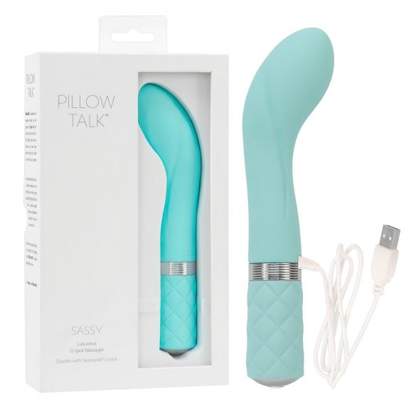 Pillow Talk Sassy - uzlādējams G-punkta vibrators (tirkīza)