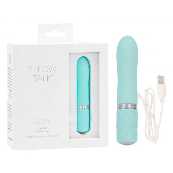 Pillow Talk Flirty - uzlādējams nūjiņas vibratorā (tirkīzs)