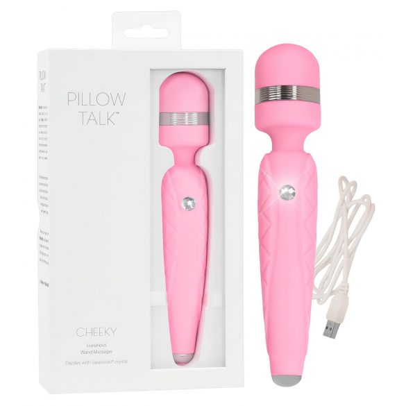 Pillow Talk Cheeky Wand - uzlādējams masāžas vibrators (rozā)