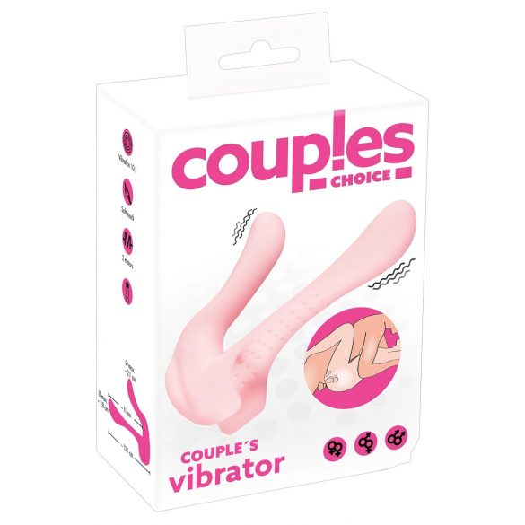 Pāru Izvēle - divu motoru pāru vibrators (maigi rozā)