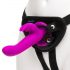 Happyrabbit Strap-On - trusīša piestiprināms vibrators (violets)