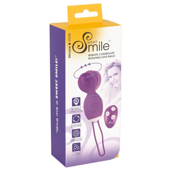 SMILE Love Ball - rotējoša vibrācijas ola (violeta)