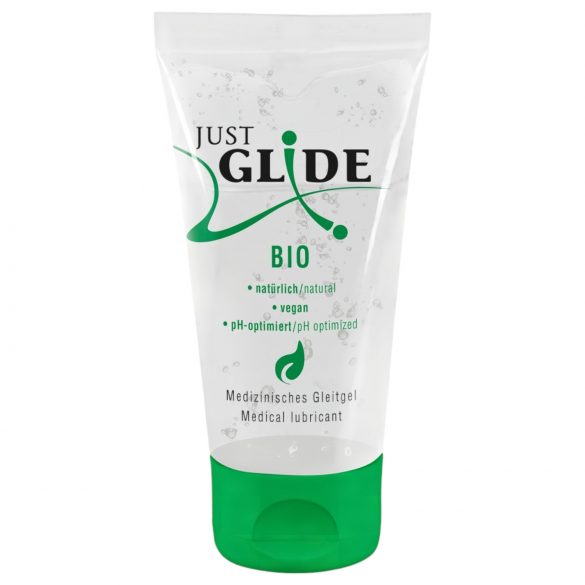 Just Glide Bio - uz ūdens bāzes veidota vegānu lubrikants (50 ml)