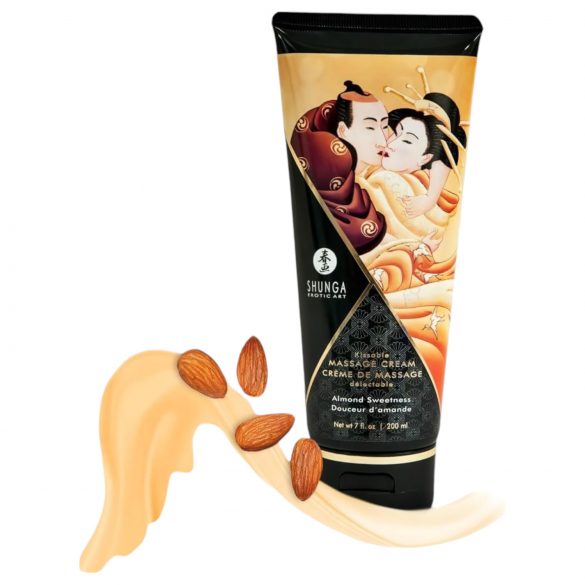 Shunga - masāžas krēms - saldā mandele (200 ml)