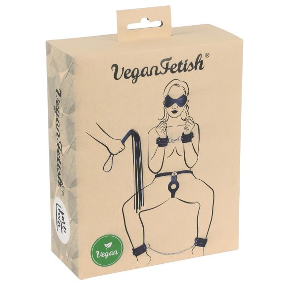 Vegan Fetish - 7 daļu sasiešanas komplekts - melns