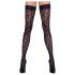 Cottelli Legwear - leopardraksts augšstilba zeķes (melns)  - 3