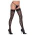 Cottelli Legwear - leopardraksts augšstilba zeķes (melns)  - 4