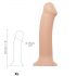 Strap-on-me XL - divkāršā slāņa reālistiskais dildo - īpaši liels (dabīgs)