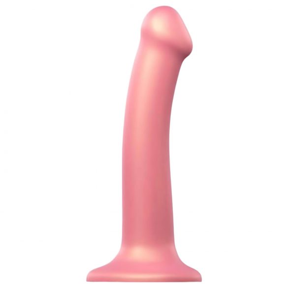 Strap-on-me Metallic Shine M - ādai draudzīgs dildo (metāla rozā)