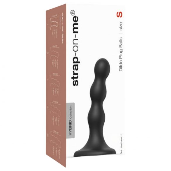 Strap-on-me Balls S - bumbas, pamatnes dildo (melns)