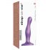 Strap-on-me Curvy S - viļņveida, pamatnes dildo (violets)