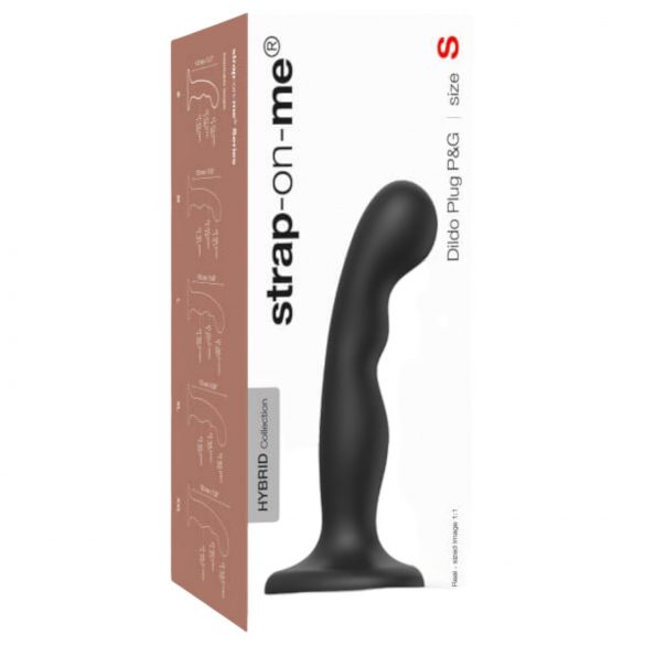 Strap-on-me P&G S - izliekts, ar pamatni dildo (melns)