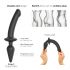 Strap-on-me Switch Semi-Realistic S - 2in1 silikona dildo (melns)