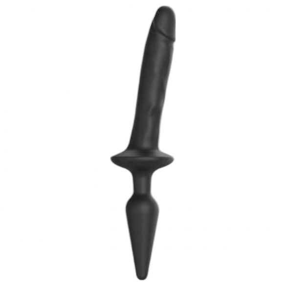 Strap-on-me Swith Realistic S - 2in1 silikona dildo (melns)