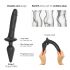 Strap-on-me Swith Realistic S - 2in1 silikona dildo (melns)