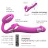 Strap-on-me S - piestiprināms gaisa viļņu vibrators - mazs (rozā)