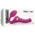 Strap-on-me S - piestiprināms gaisa viļņu vibrators - mazs (rozā)