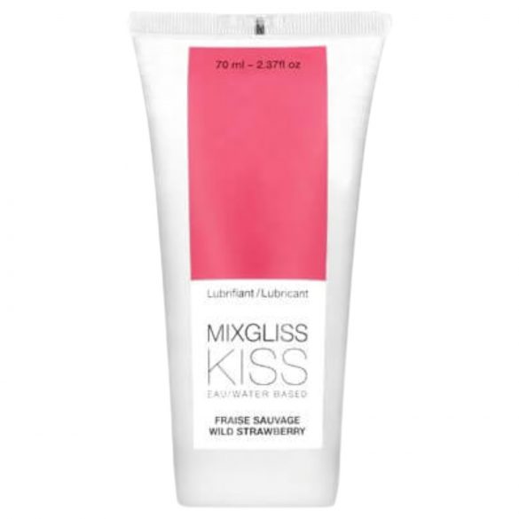 Mixgliss Kiss Wild - ūdens bāzes lubrikants - zemenes (70ml)