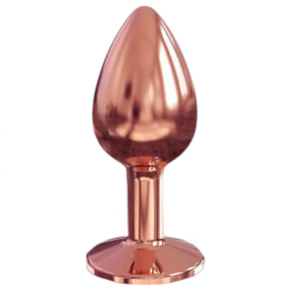 Dorcel Diamond Plug S - alumīnija anālais spraudnis - mazs (rozā zelts)