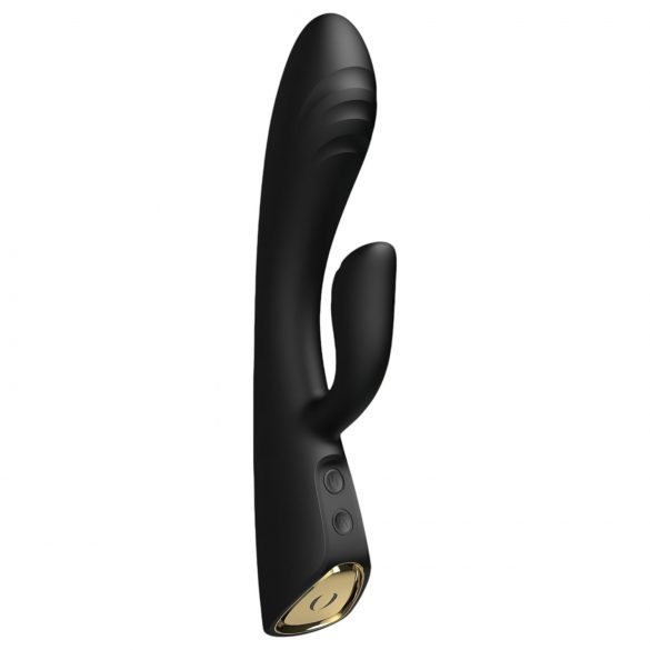 Dorcel Flexi Rabbit - sildo ar klitora stimulatoru (melns)