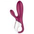 Satisfyer Hot Bunny - viedais klitora uzgals ar sildošu funkciju (sarkans)