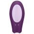 Satisfyer Double Joy - gudrais, ūdensizturīgais pāru vibrators (violets)