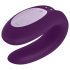 Satisfyer Double Joy - gudrais, ūdensizturīgais pāru vibrators (violets)