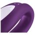 Satisfyer Double Joy - gudrais, ūdensizturīgais pāru vibrators (violets)