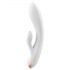 Satisfyer Double Flex - gudrs, klitora vibrators ar rokturi (balts)