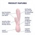 Satisfyer Mono Flex - gudrais ūdensizturīgais vibrators (gaiši rozā)