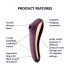 Satisfyer Dual Kiss - 2in1, uzlādējams vaginālais un klitora vibrators (violets)