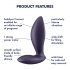 Satisfyer Power Plug - gudrais anālais vibrators (violets)