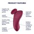 Satisfyer Sexy Secret - gudrās ūdensnecaurlaidīgās biksīšu vibratora (sarkanā krāsā)