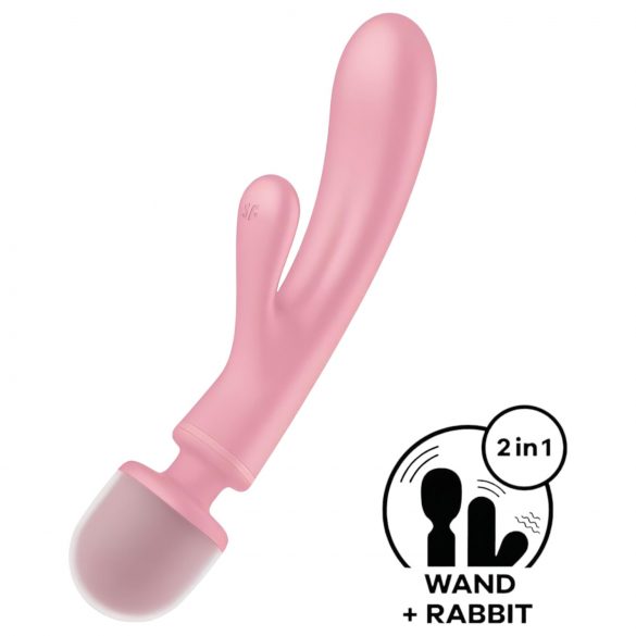 Satisfyer Triple Lover - G-punkta un masāžas vibrators (rozā)