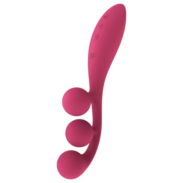 Satisfyer Tri Ball 1 - akumulatora, daudzfunkcionāls vibrators (sarkans)