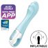 Satisfyer Air Pump Vibrator 5 - gudrs pumpējams vibrators (zils)