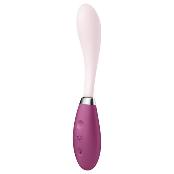 Satisfyer G-Spot Flex 3 - uzlādējams G-punkta vibrators (rozā-sarkans)