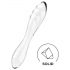 Satisfyer Dazzling Crystal 1 - 2 galos stikla dildo (caurspīdīgs)