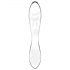 Satisfyer Dazzling Crystal 1 - 2 galos stikla dildo (caurspīdīgs)