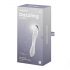 Satisfyer Dazzling Crystal 1 - 2 galos stikla dildo (caurspīdīgs)