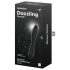 Satisfyer Dazzling Crystal 1 - 2 galu stikla dildo (melns)