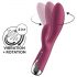 Satisfyer Spinning Rabbit 1 - rotējošs klitora vibrators ar roku (sarkans)