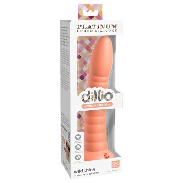 Dillio Wild Thing - rievots dildo (19 cm) - oranžs